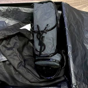 YSL black sandal heels